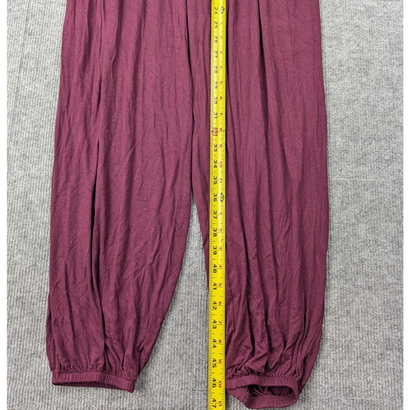 Free People Beach Jumpsuit Womens Small Mora Maroon Strapless Balloon Leg Boho - Picture 5 of 8